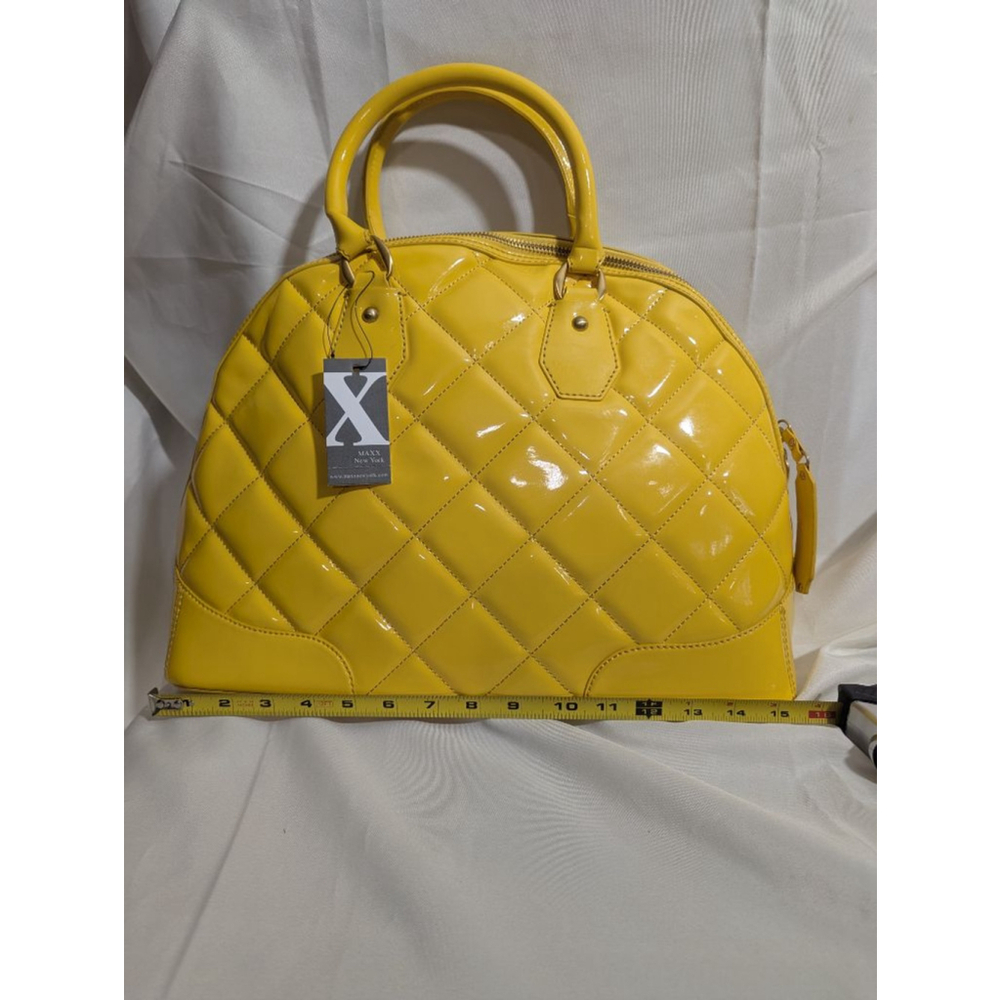 Maxx New York Yellow Quilted Satchel - Picture 5 of 12